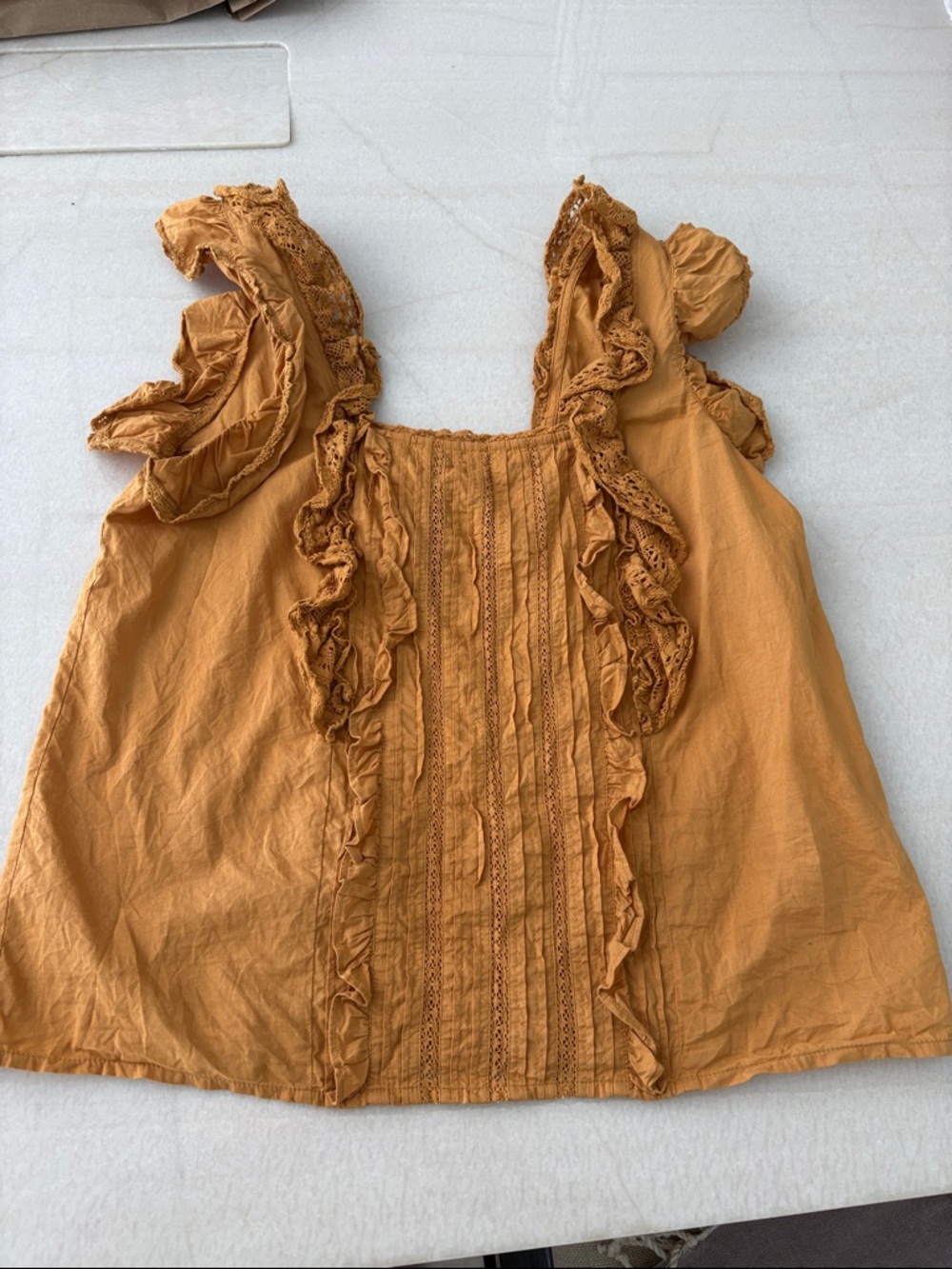 Sezane Lexi Ruffled Eyelet Blouse - Picture 3 of 7